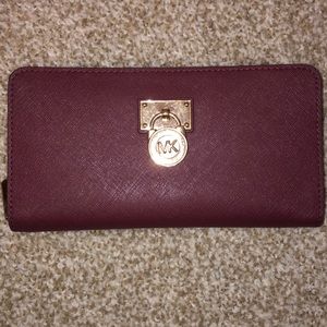 Large Maroon Michael Kors wallet